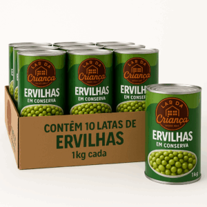 Lata de Ervilha 1Kg com 10 unidades