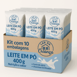 Leite em Pó 400g caixa com 10 unidades