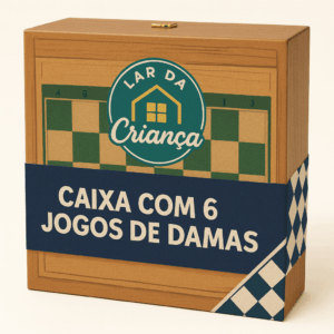 Caixa com 6 Jogos de Damas Infantis