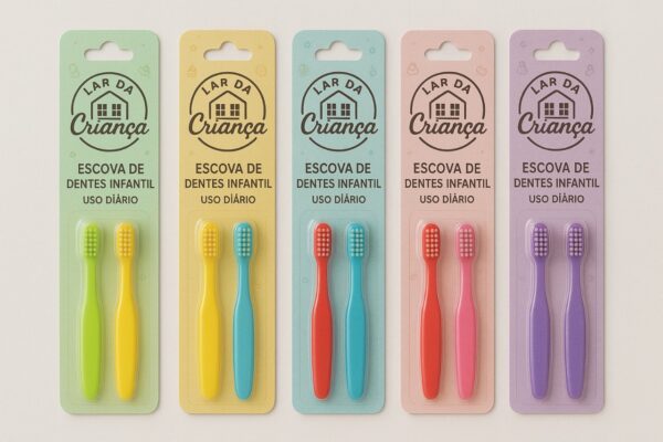 Escova de Dentes Infantil com 10 unidades