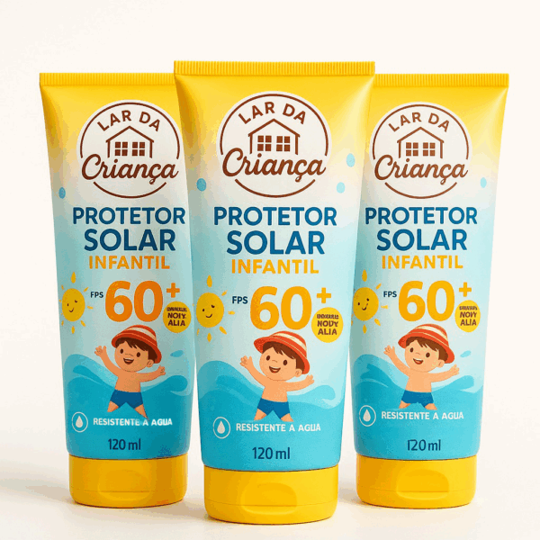 Protetor Solar Infantil Kit com 3 unidades