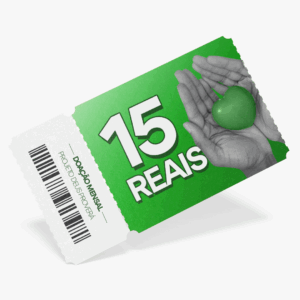 Doação mensal de R$ 15